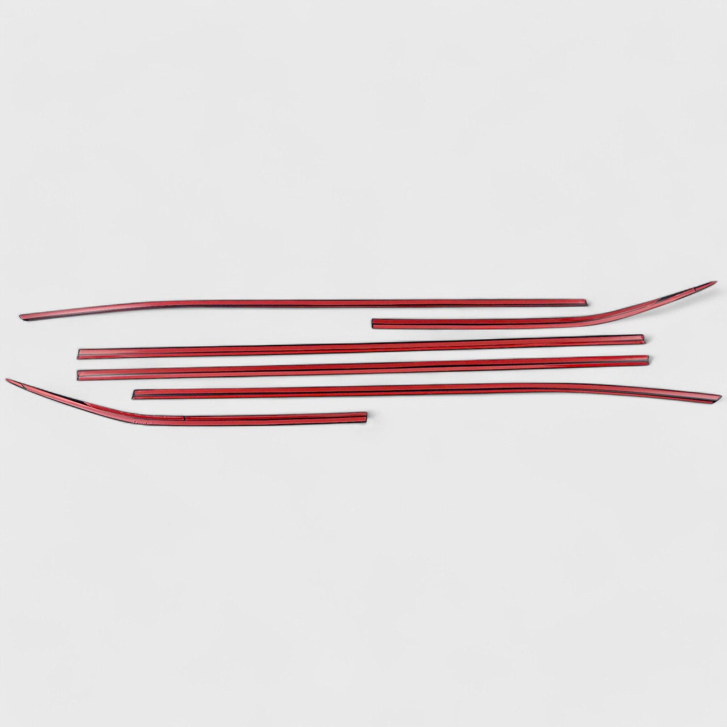 2020-2024 Toyota Highlander Window Trim Set Gloss Black 6Pcs ABS Plastic