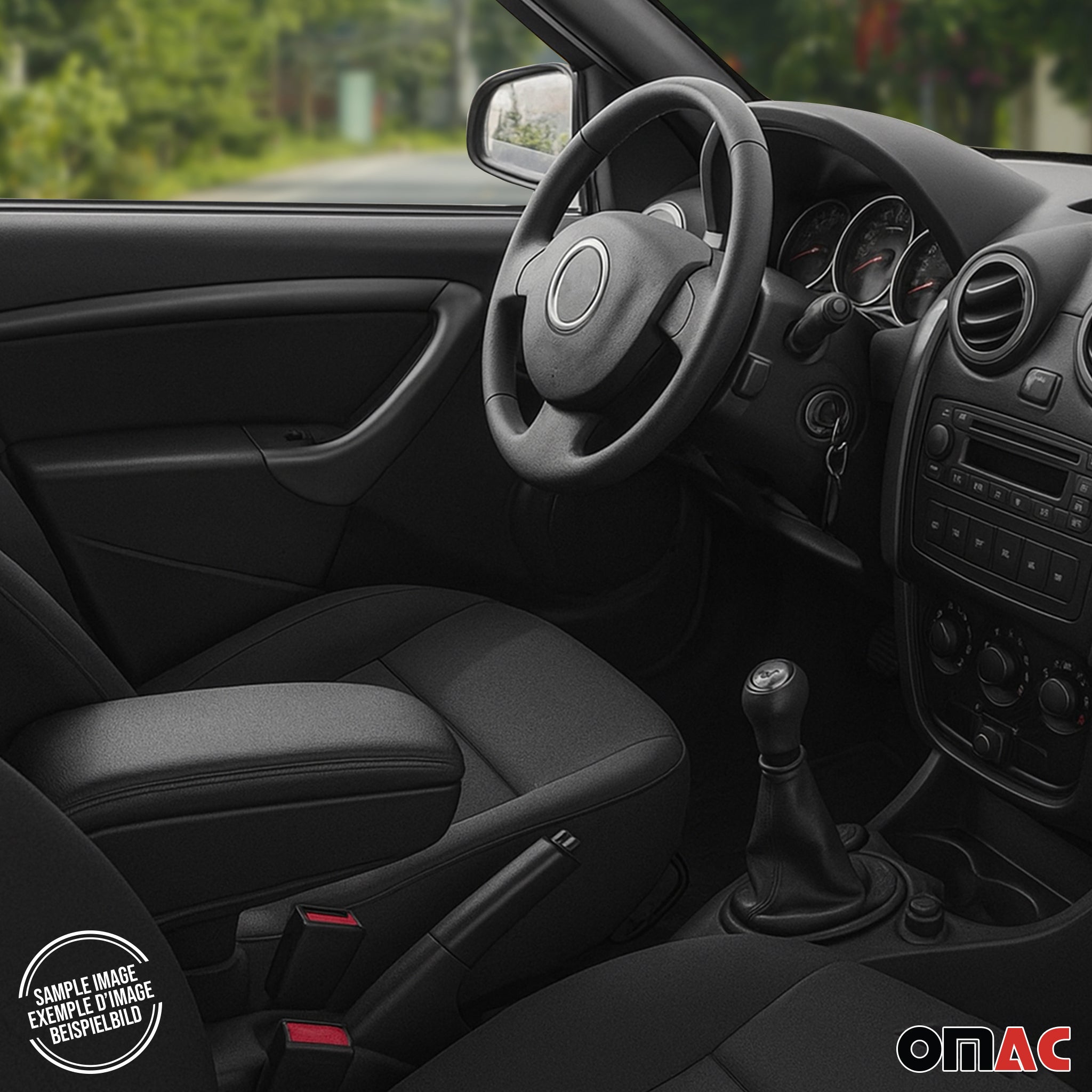 2014-2020 Fiat 500L Black Center Console Armrest Plastic PU Leather 1Pc