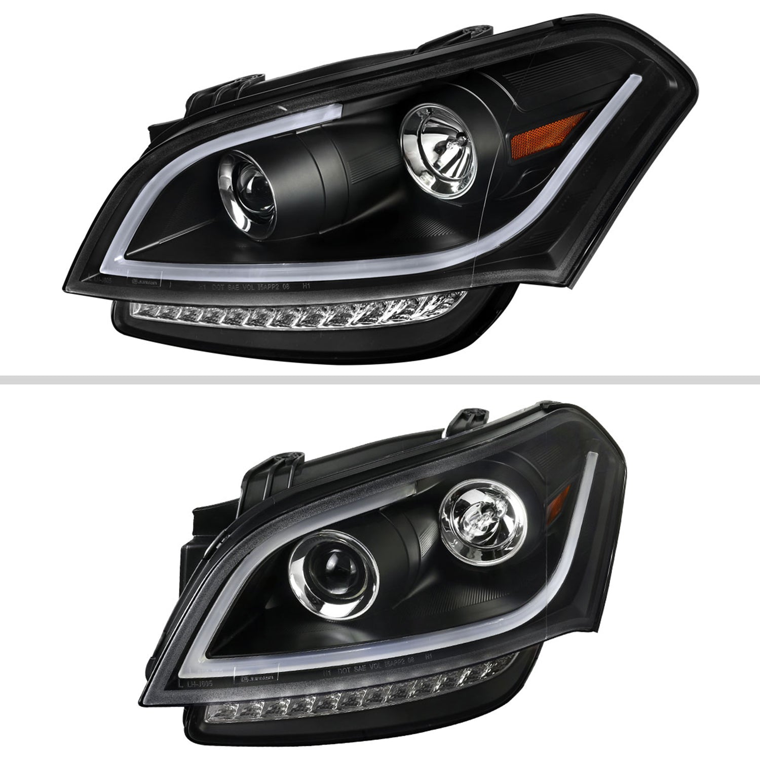 2010-2011 Kia Soul Projector Headlights LED Light Bar&LED Signal Lights Black