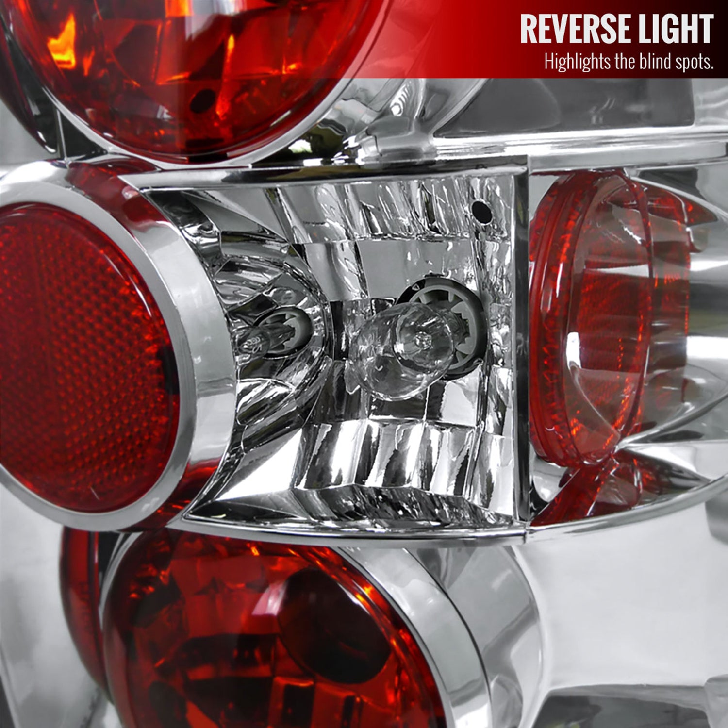 1996-2004 Nisssan Pathfinder/ Infiniti QX4 Tail Lights Chrome/Clear Lens
