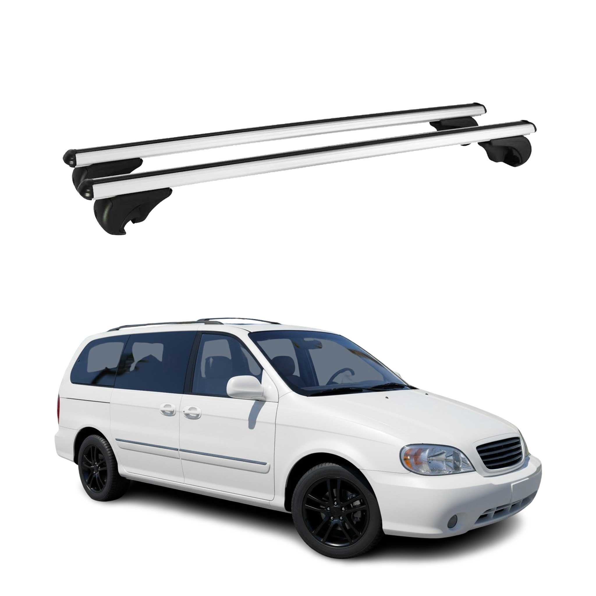 2002-2014 Kia Sedona Roof Rack Cross Bars Silver