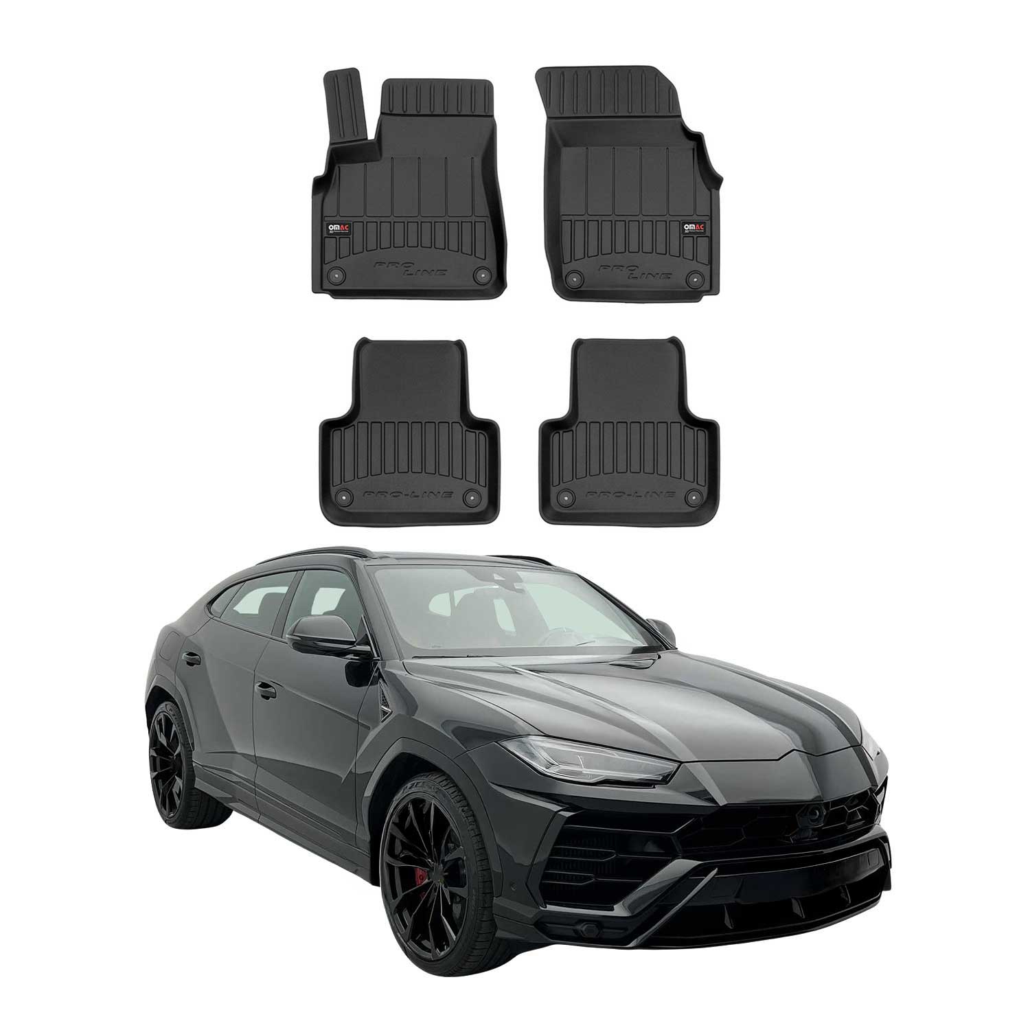 2018-2024 Lamborghini Urus Premium Floor Mats Liners Full Set All Weather Heavy Duty