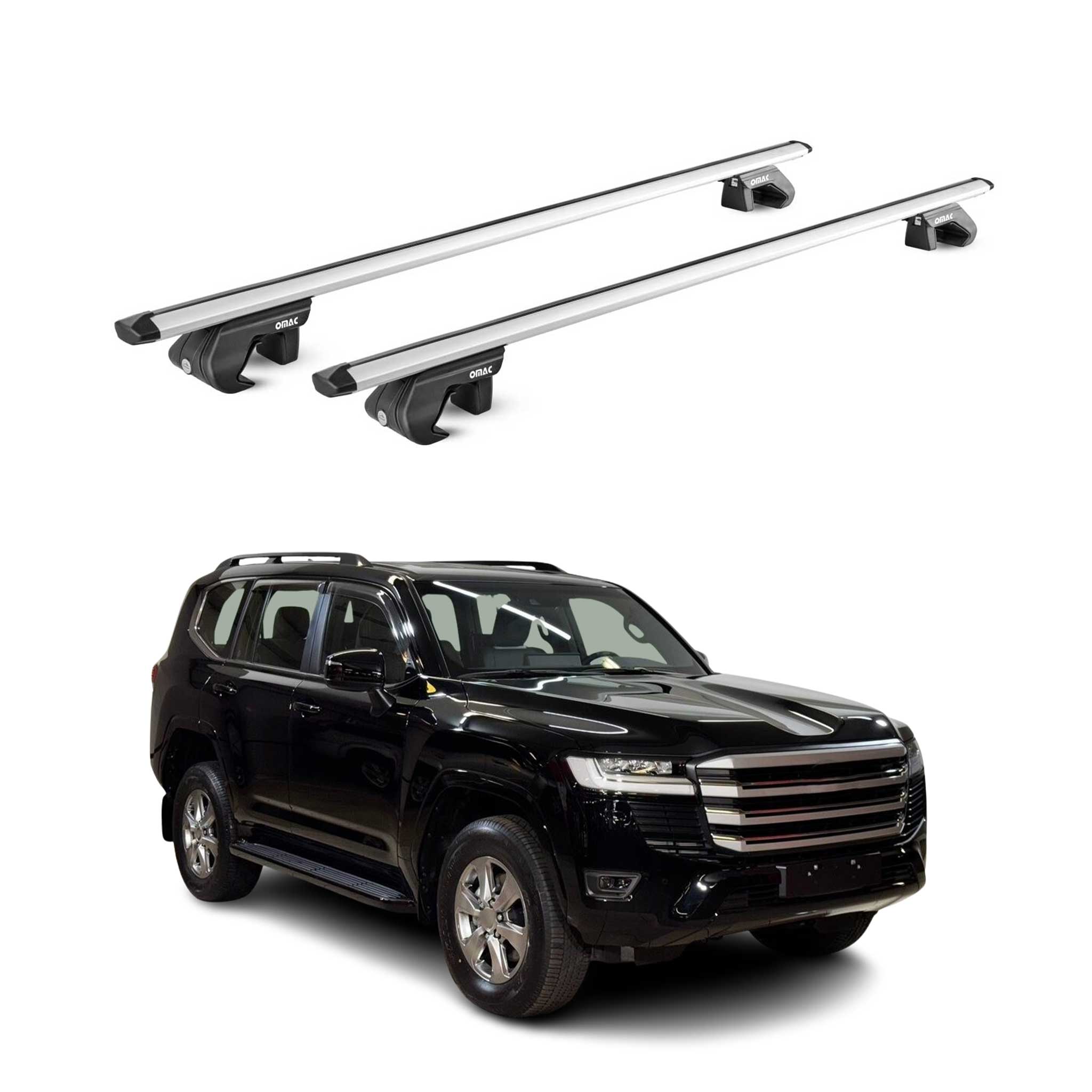 2024-2025 Toyota Land Cruiser J250 Roof Rack Cross Bars Carrier Silver