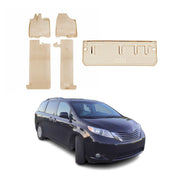 2011-2020 Toyota Sienna 3.gen 8 Seats Floor Mats & Cargo Liner Full Set All Weather Beige