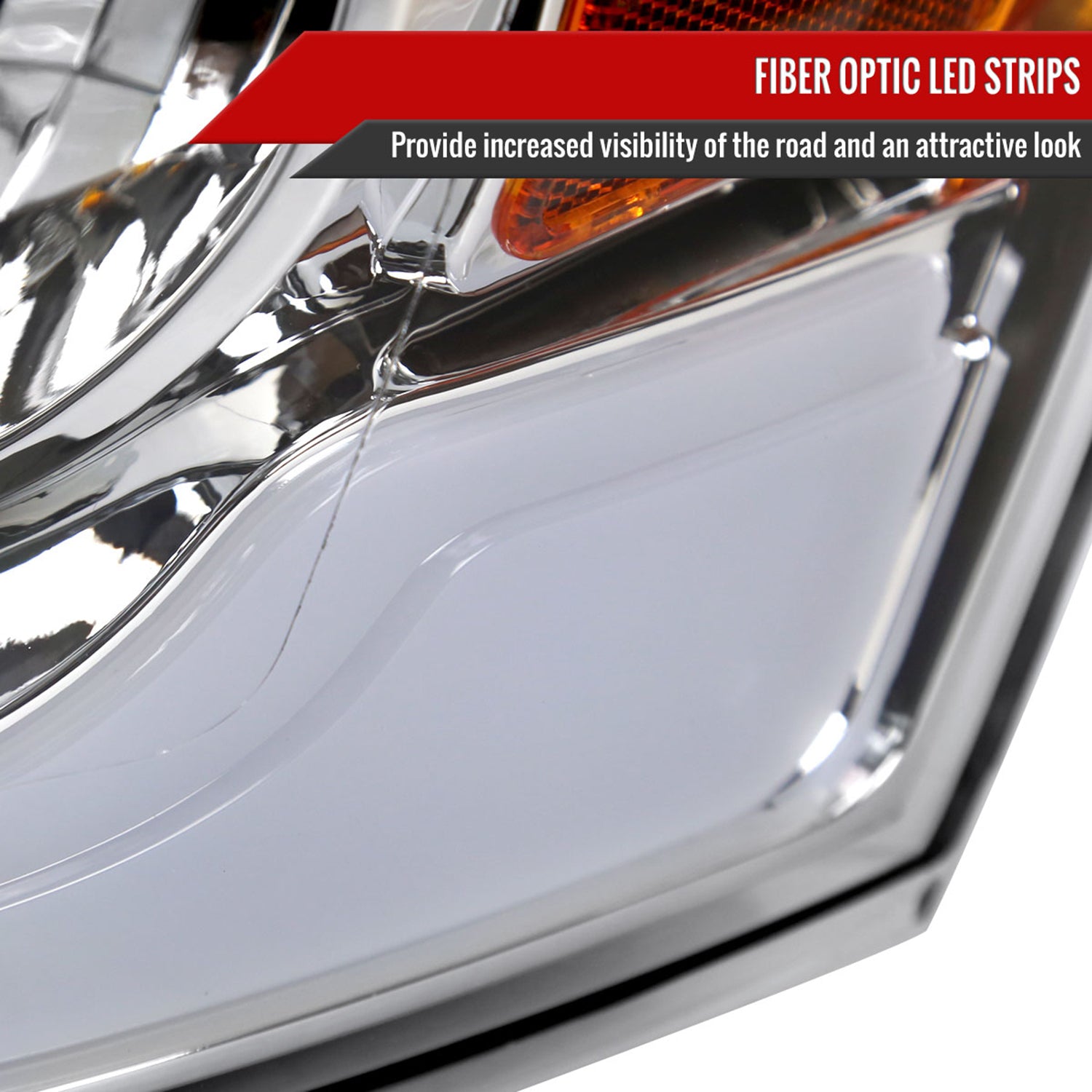 2006-2008 Dodge RAM 1500/ 06-2009 Dodge RAM 2500/3500 LED Tube Headlights Chrome