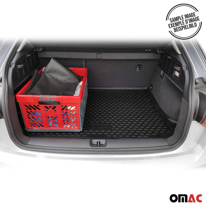 OMAC Cargo Mats Liner for Ford Fiesta Sedan 2011-2019 Waterproof TPE Black