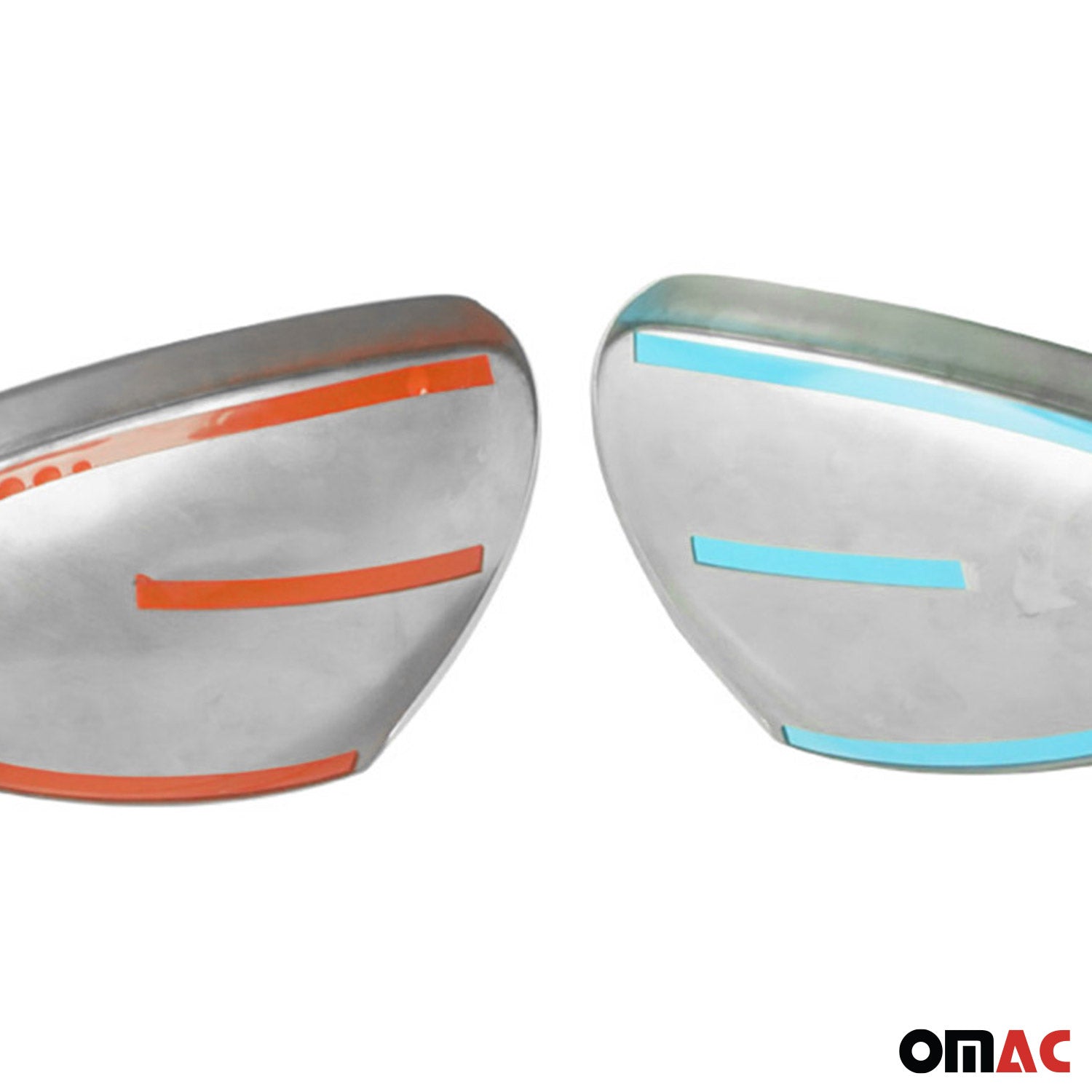 2009-2017 VW Tiguan Side Mirror Cover Caps Stainless Steel Silver 2 Pcs