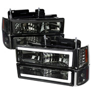 1994-1998 Chevy C10 C/K Tahoe Suburban LED Headlights &Corner Lights Smoked