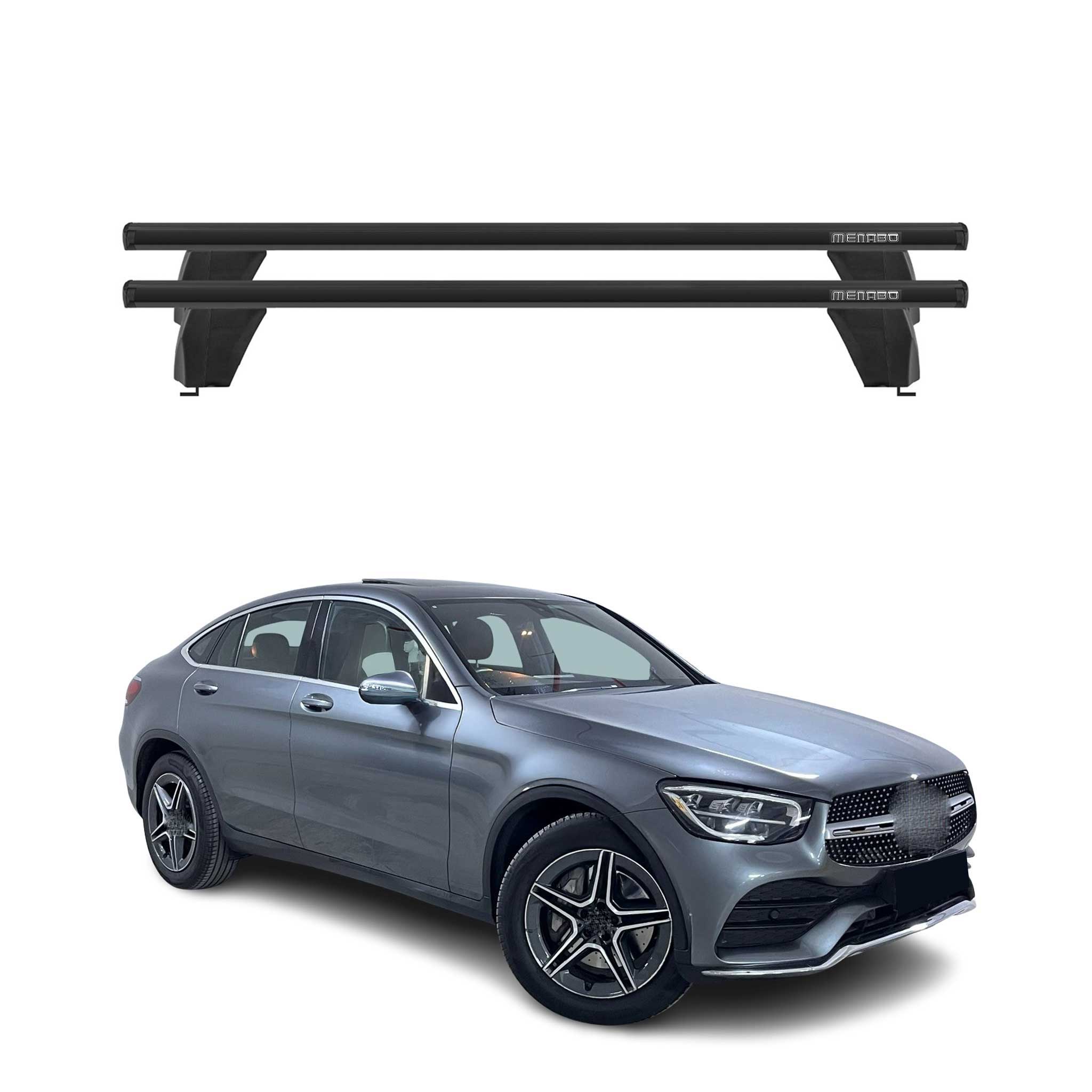 2020-2022 Mercedes GLC Class Coupe C253 Roof Rack Cross Bars Black