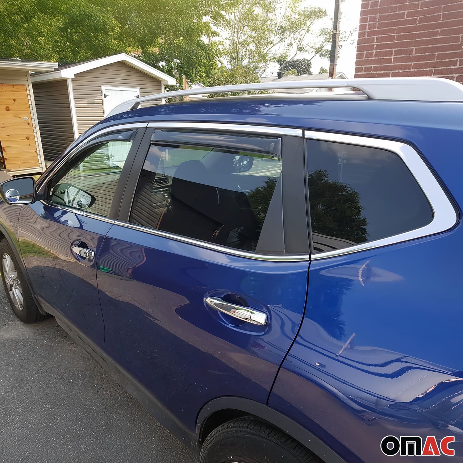 2017-2020 Nissan Rogue Window B Pillar Posts Door Trim Cover Stainless Steel Silver 8x