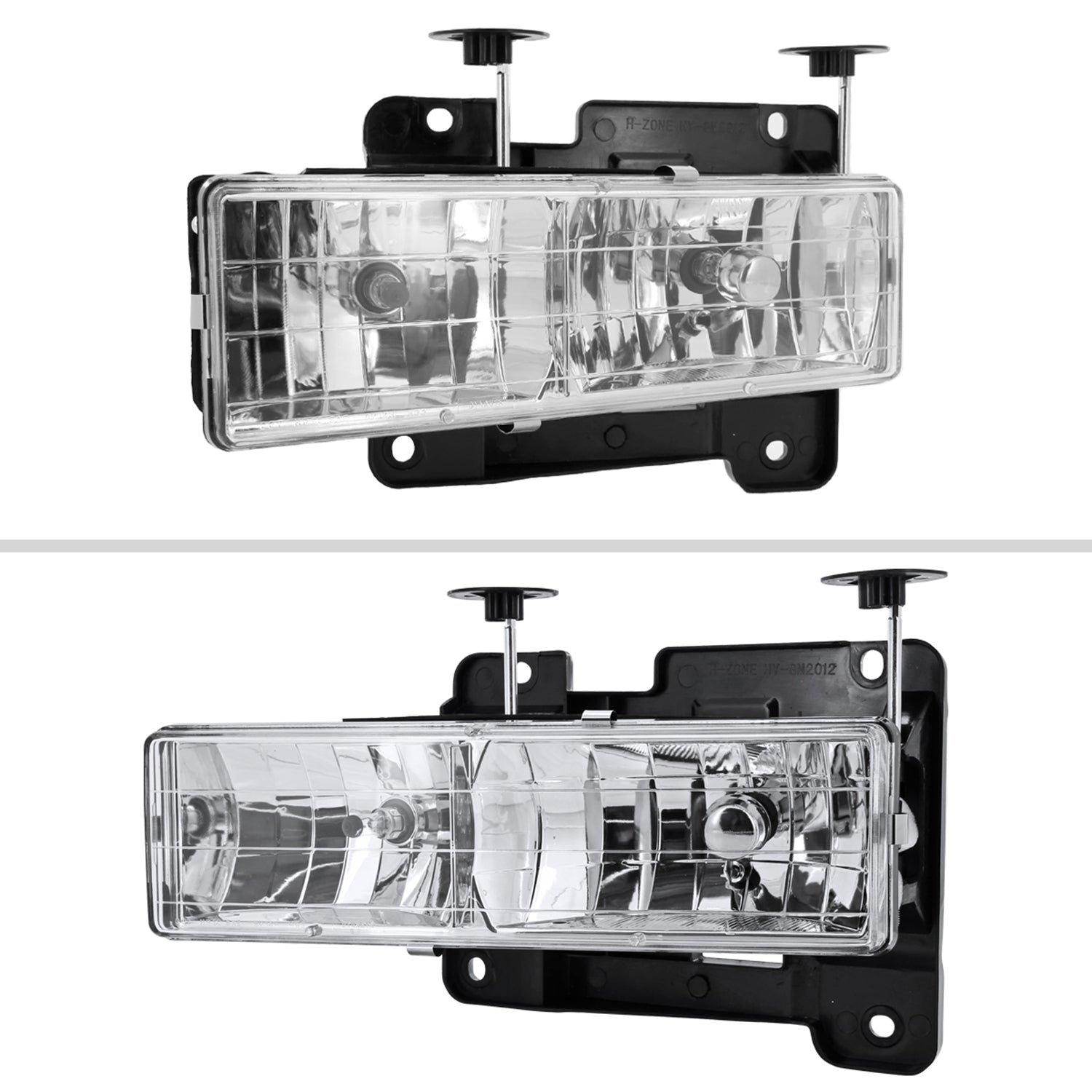 1988-1998 Chevy C/K C10/Tahoe/Sierra/Yukon/Suburban Crystal Headlights Chrome