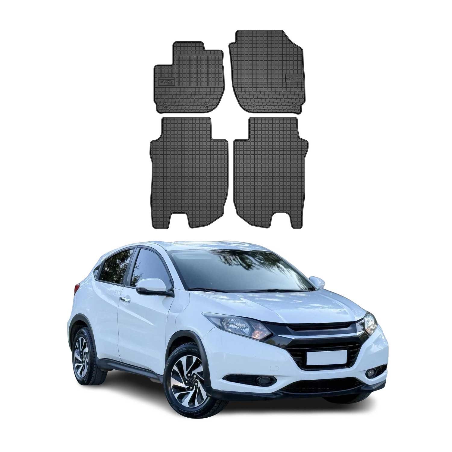 2016-2022 Honda HR-V Floor Mats Liners Full Set All Weather Rubber Black