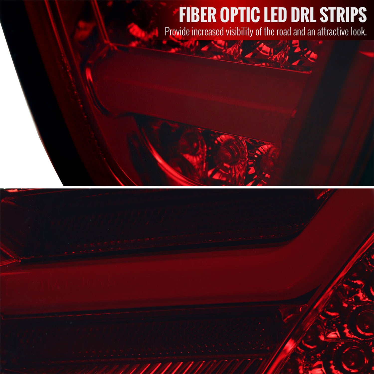 2006-2008 BMW E90 3 Series Sedan LED Tail Lights Chrome/Red Smoke Lens