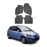 2006-2008 Honda Fit Floor Mats Liners Full Set All Weather Rubber Black