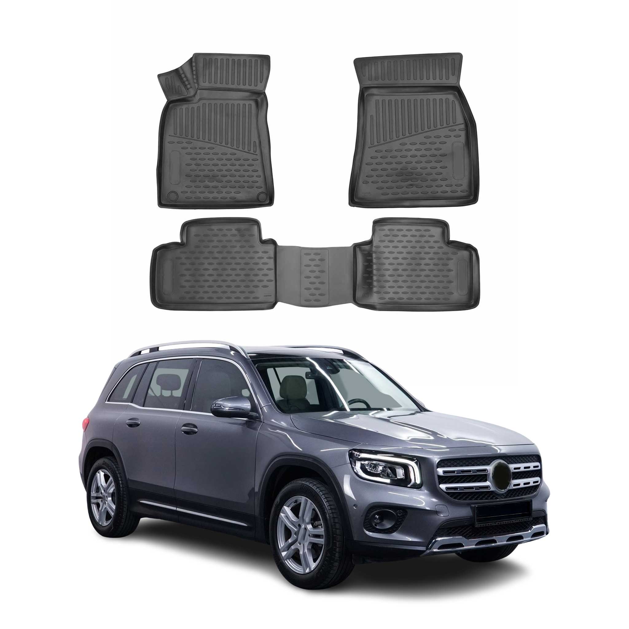 2020-2025 Mercedes GLB Class X257 Floor Mats Liners Full Set All Weather Black