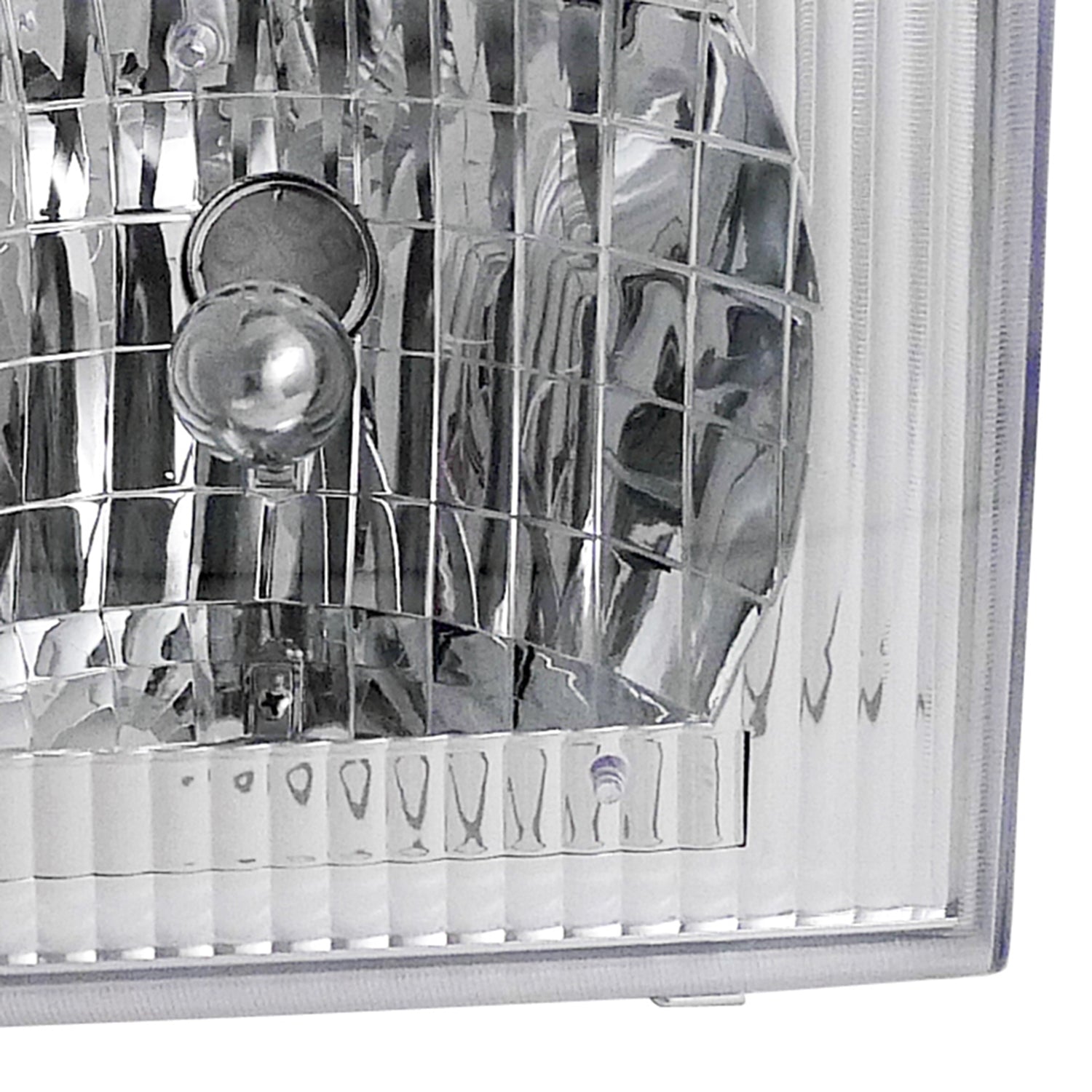 1992-2006 Ford Econoline Factory Style Crystal Headlights Chrome/Clear Lens