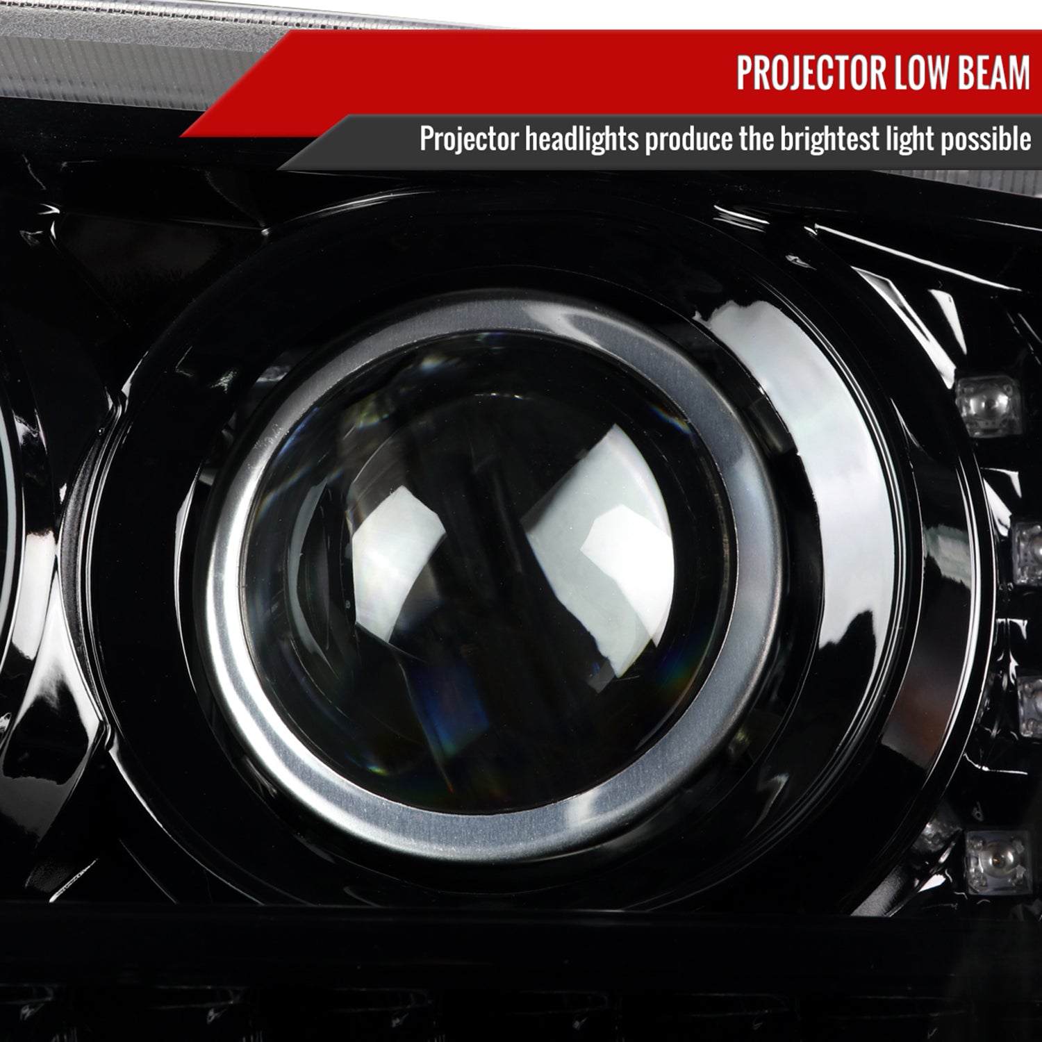 2001-2011 Ford Ranger Projector Headlights LED Light & LED Signal Jet Black