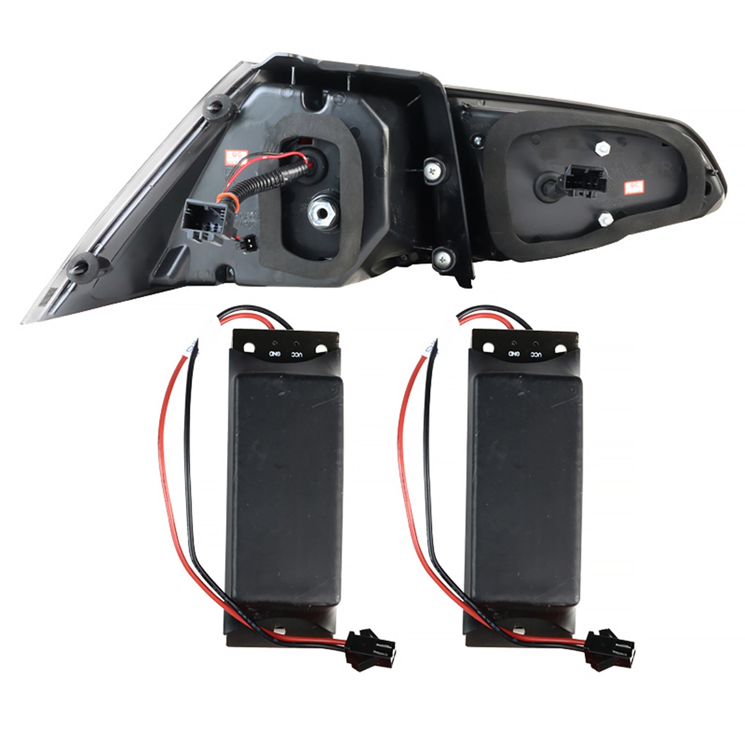 2015-2017 VW Golf/GTI LED Tail Lights Chrome Housing/Red Lens