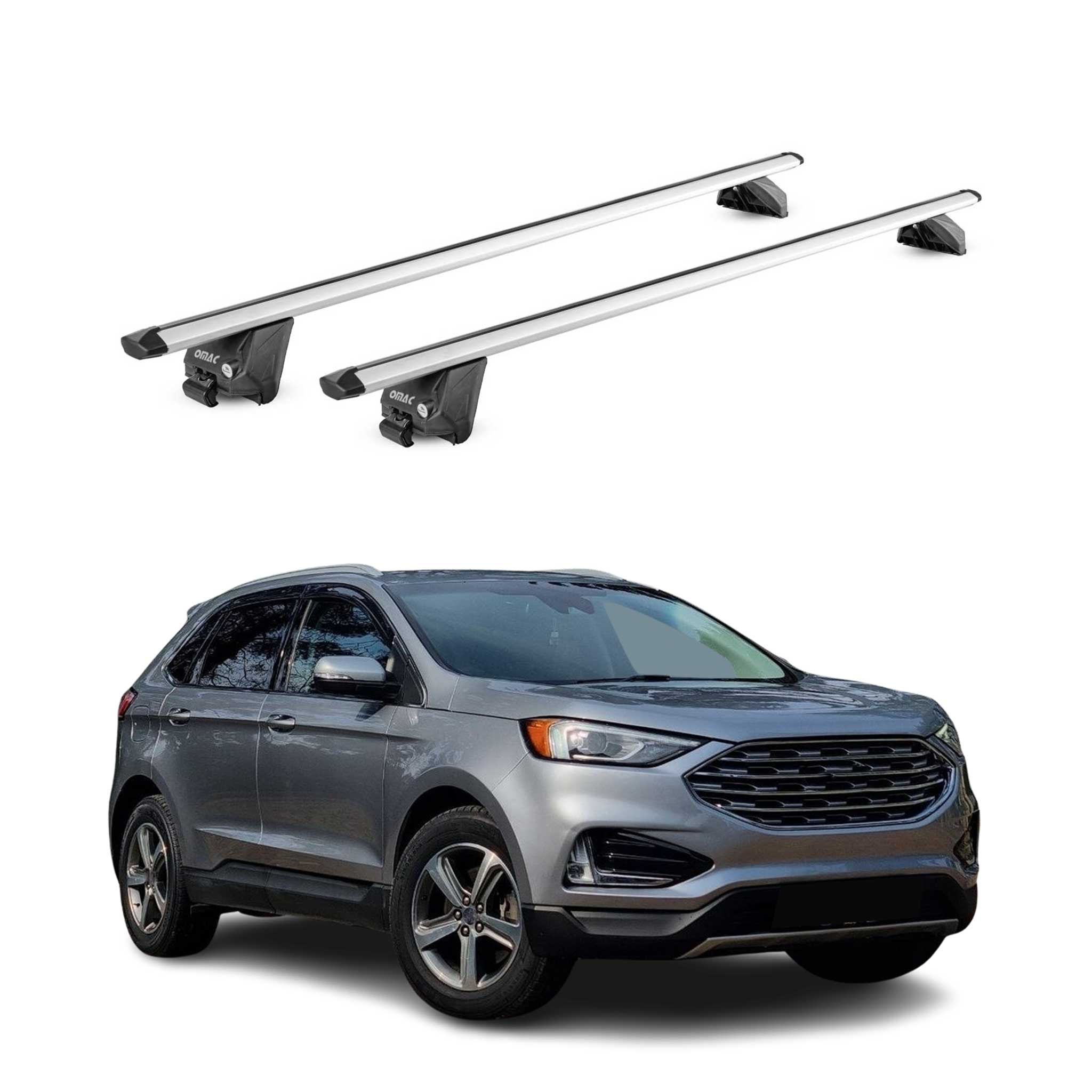 2015-2024 Ford Edge Roof Rack Cross Bars Silver
