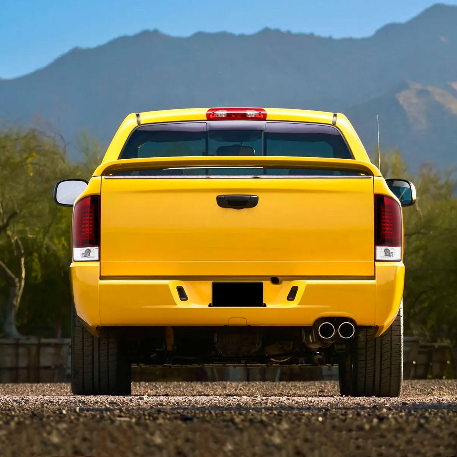 2002-2006 Dodge RAM 1500 2500 3500 LED Tail Lights Chrome Housing/Red Lens