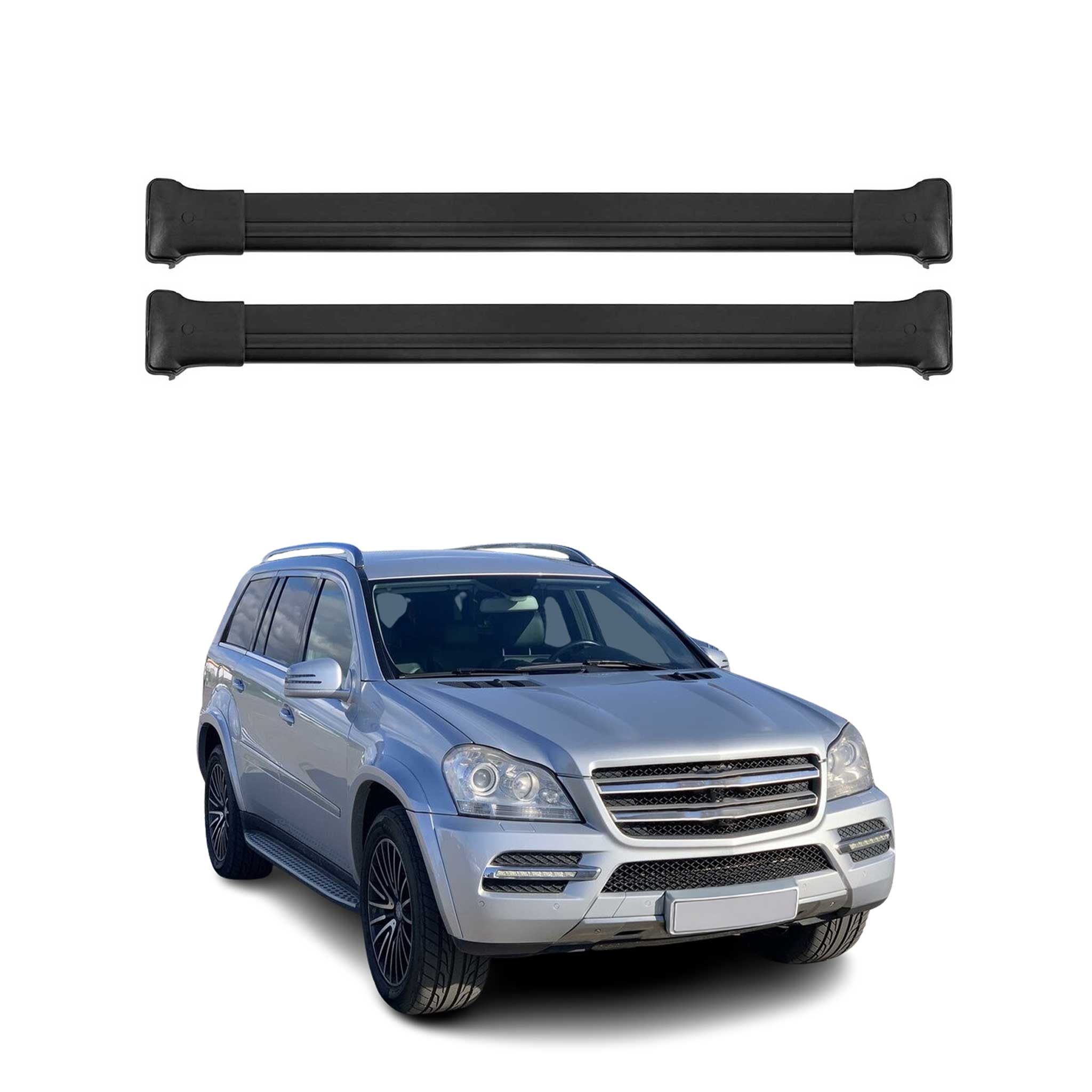 2007-2012 Mercedes GL Class X164 Roof Rack Cross Bars Black