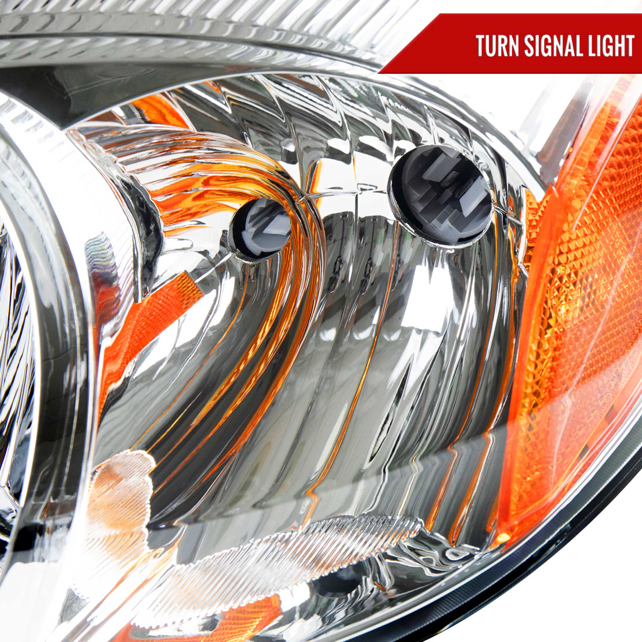 For Ford Tarus 2000-2007 Factory Style Headlights (Chrome Housing / Clear Lens)