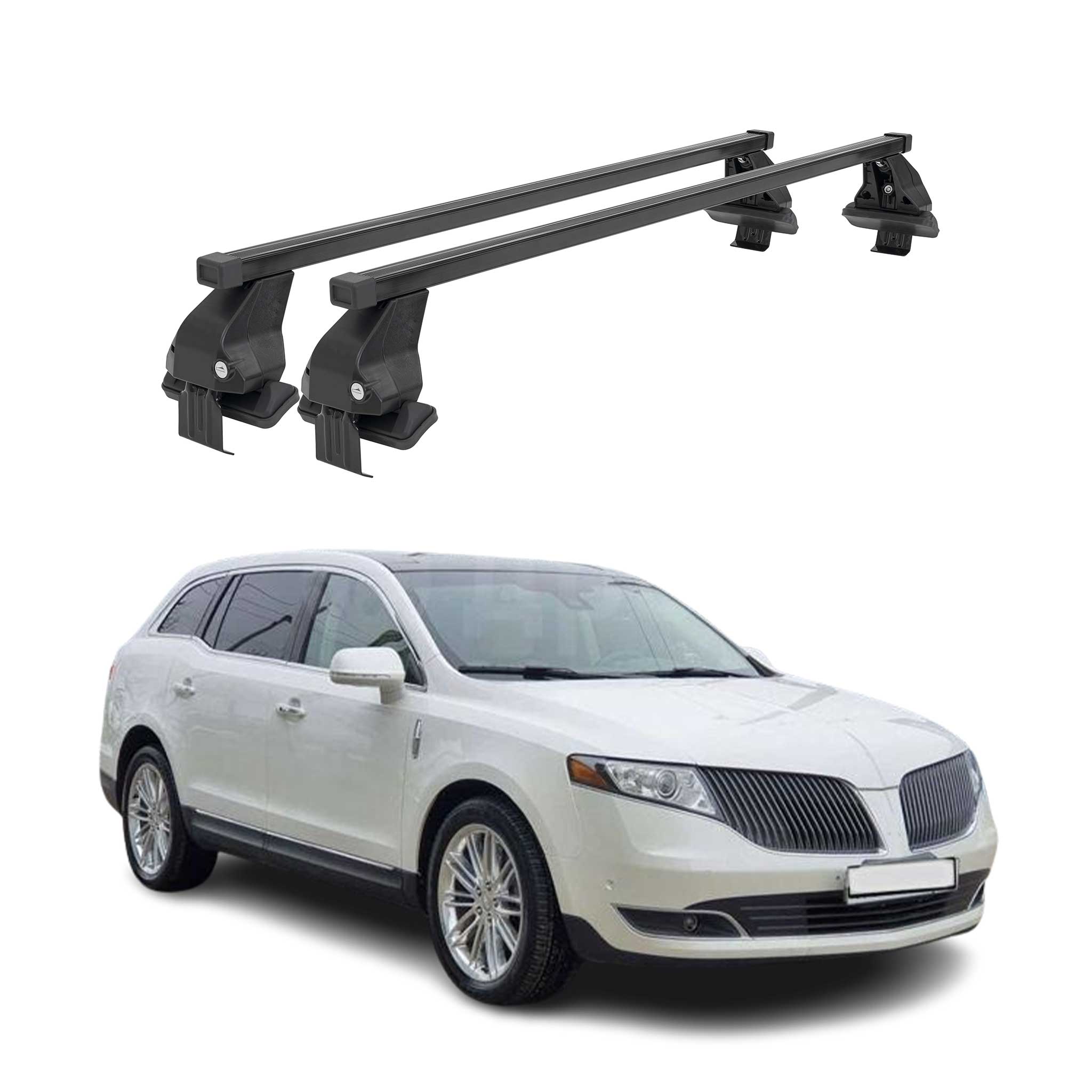 2010-2019 Lincoln MKT Roof Rack Cross Bars Black
