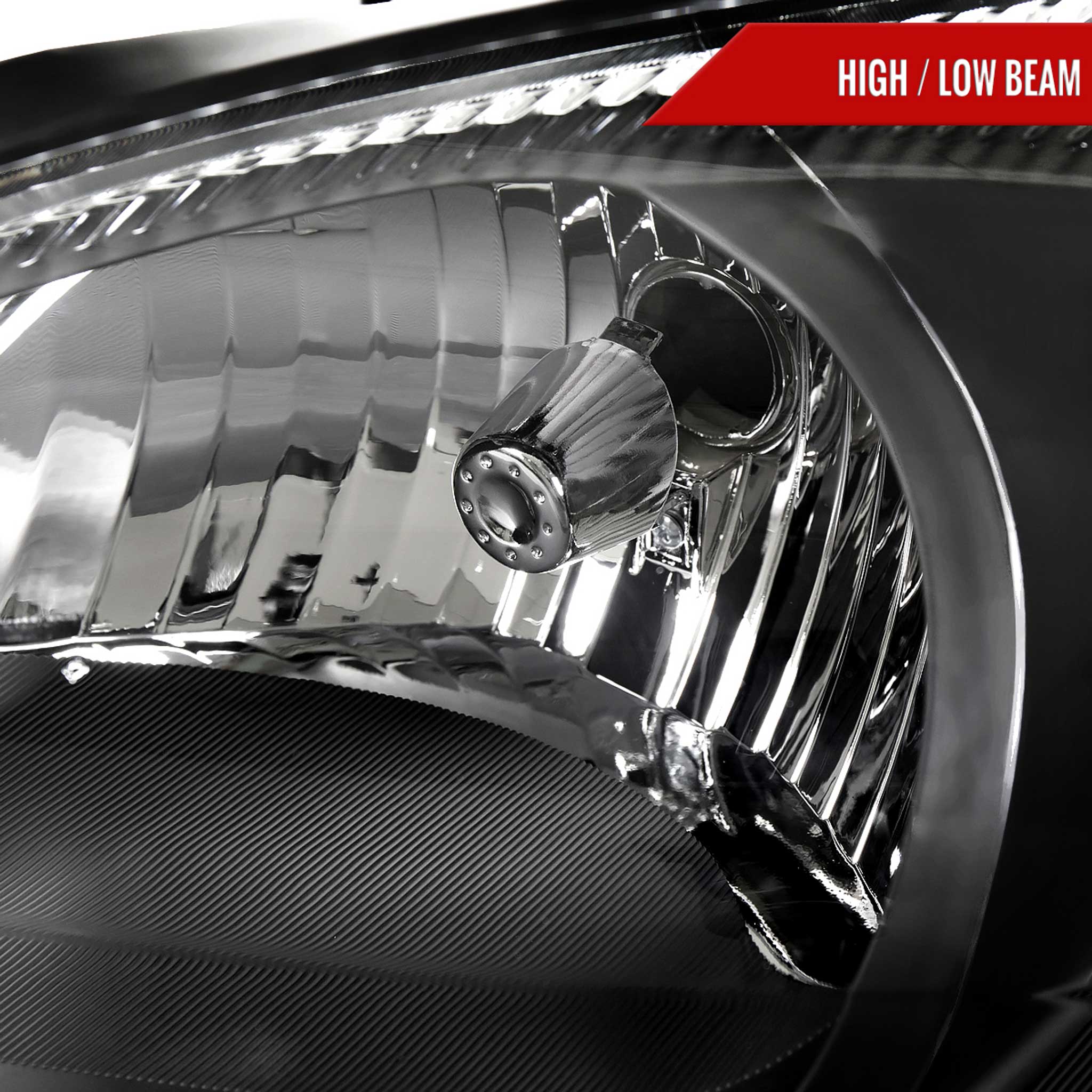 For Ford Tarus 2000-2007 Factory Style Headlights (Black Housing / Clear Lens)