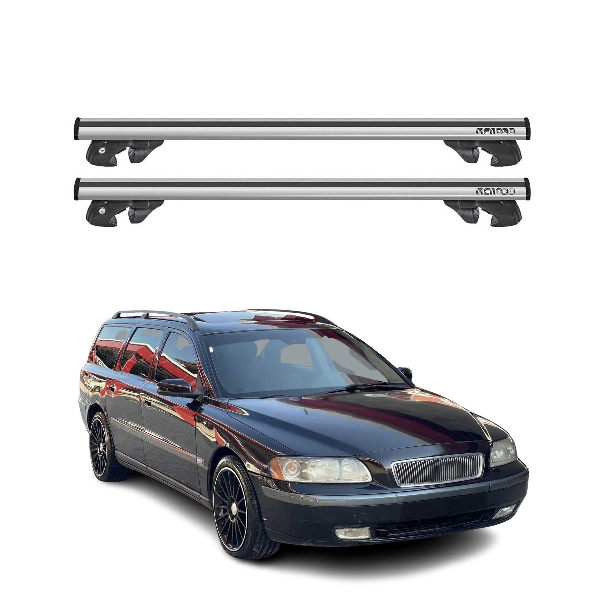2001-2007 Volvo V70 Roof Rack Cross Bars Silver