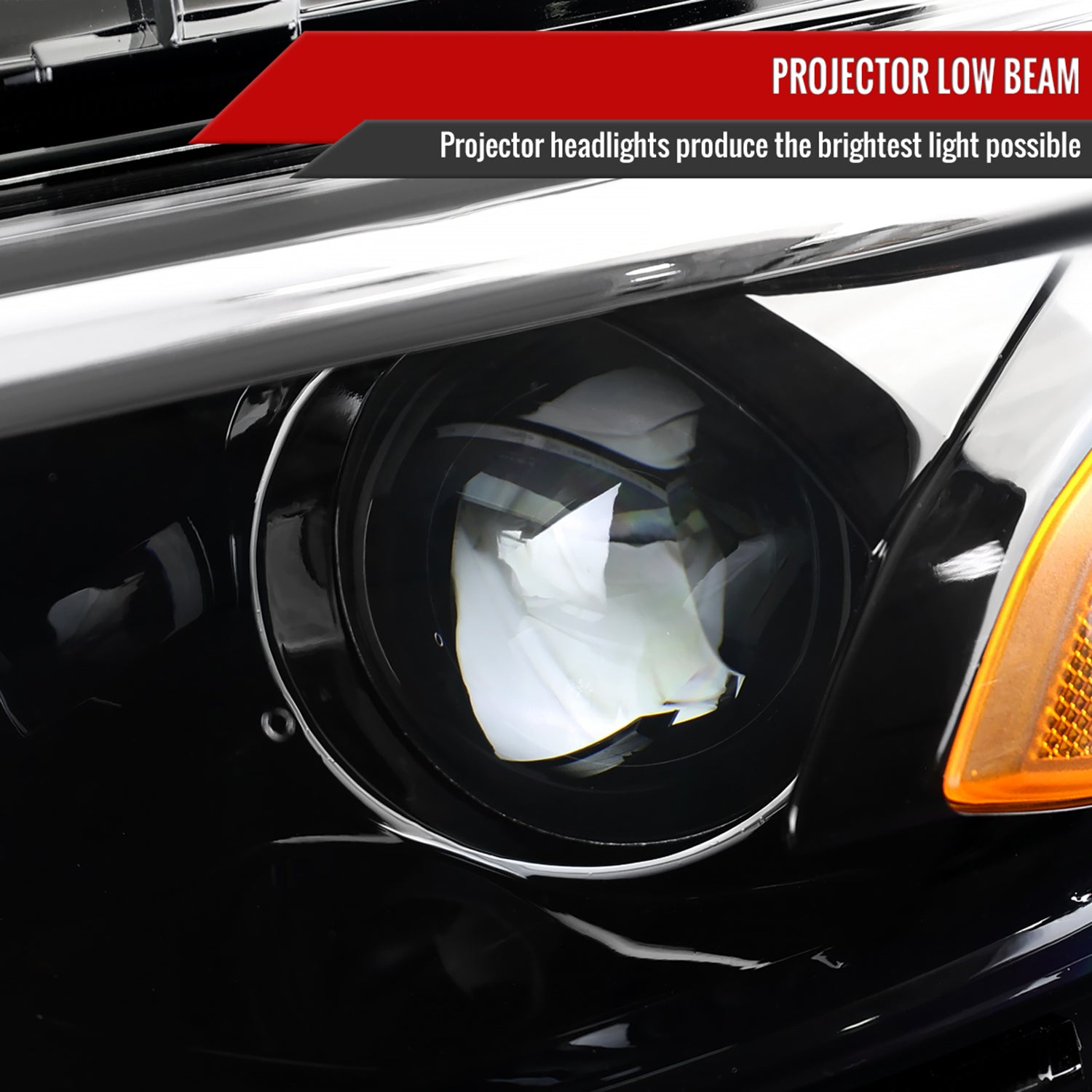 2019-2024 Chevy Malibu Factory Style Projector Headlights Glossy Black/Clear