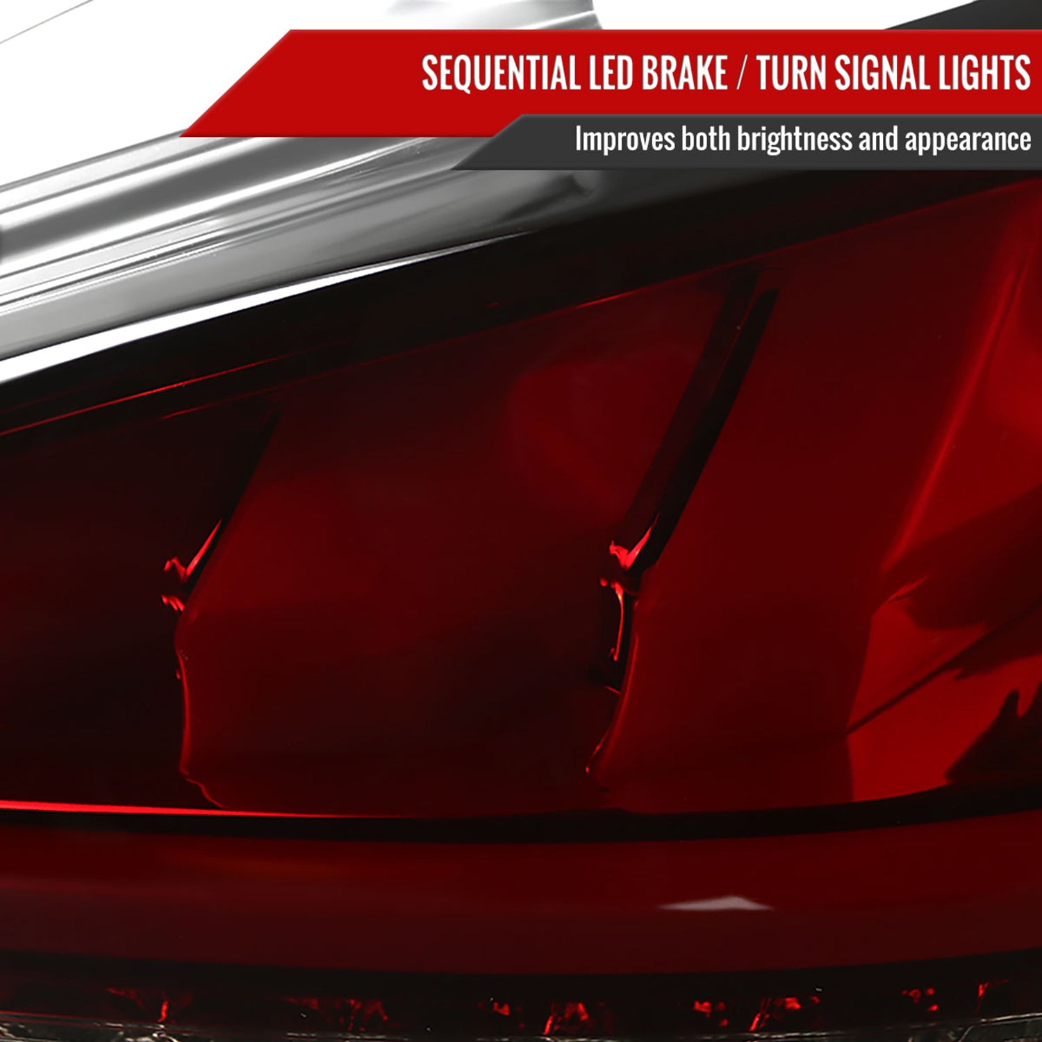 2010-2016 Hyundai Genesis Coupe White Bar LED Tail Lights Chrome/Red Smoke