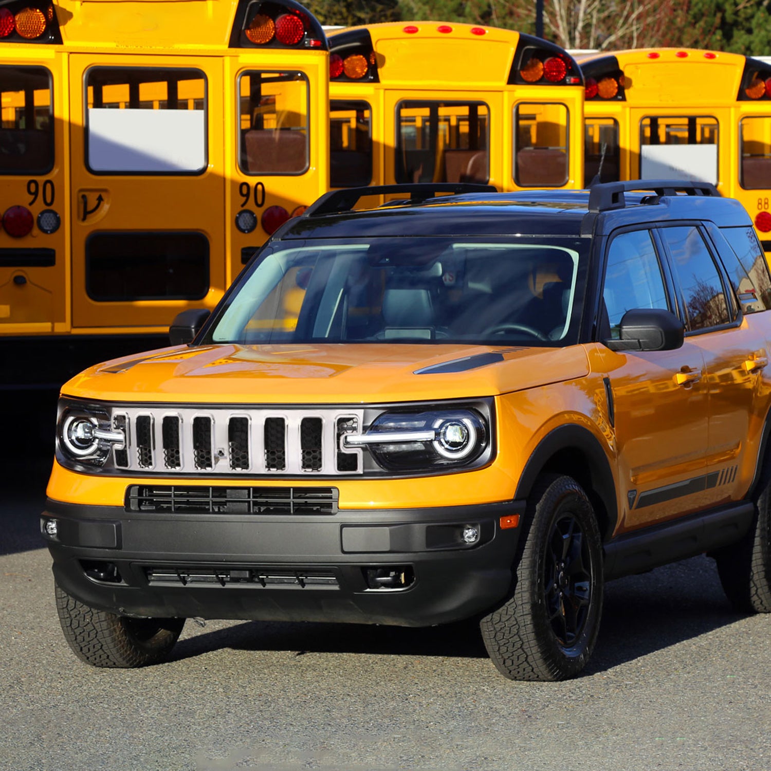 2021-2023 Ford Bronco Sport Chrome Mesh Hood Replacement Grille