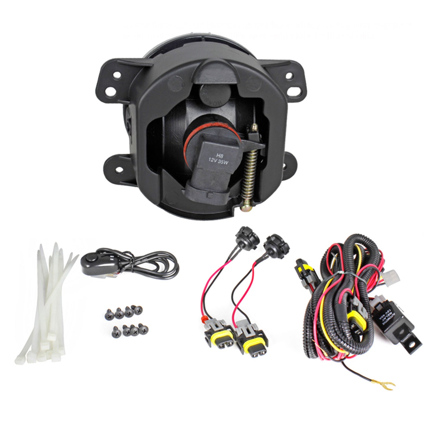 2011-2014 Dodge Charger 12V/35W Fog Lights Kit Chrome Housing/Clear Lens