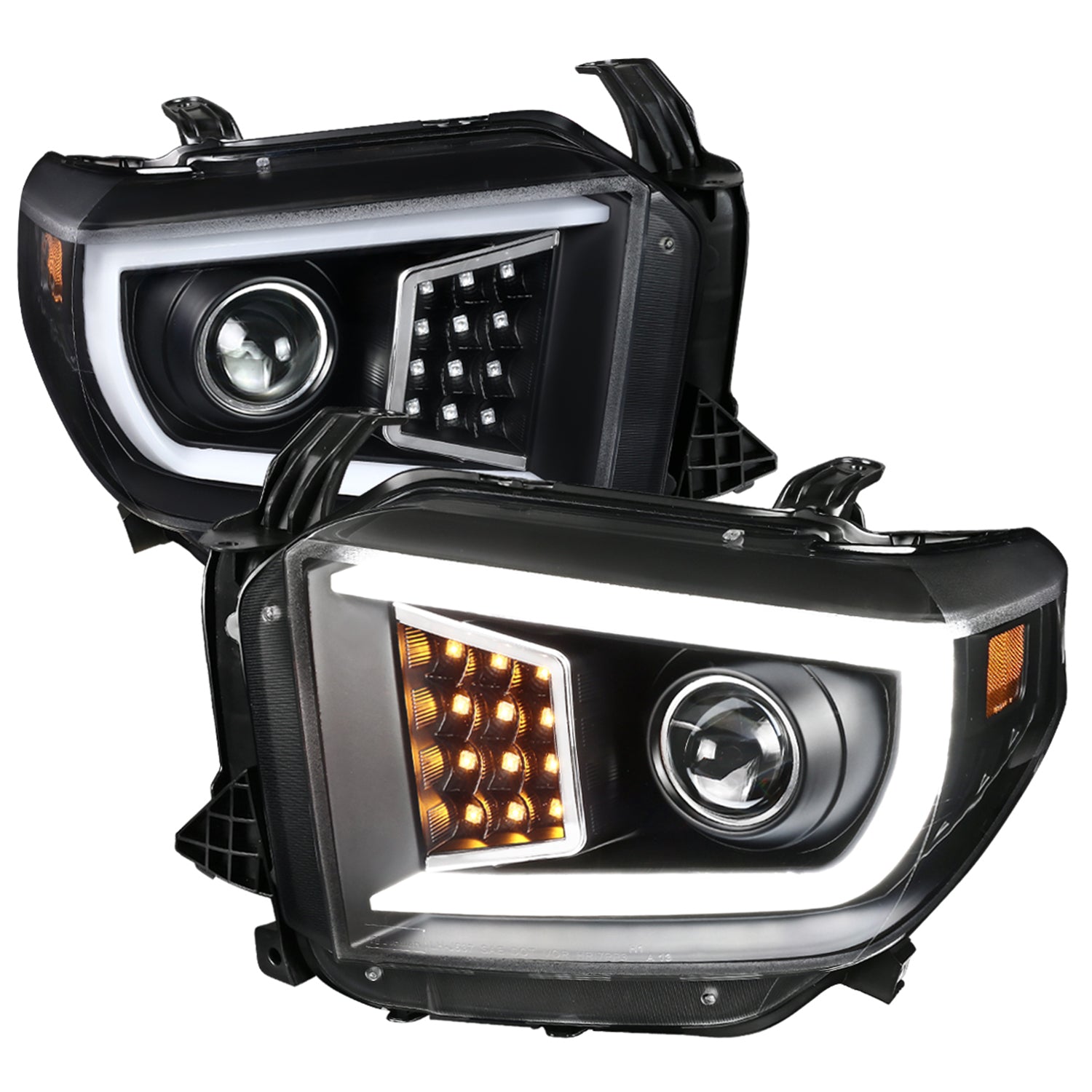 2014-2021 Toyota Tundra LED CBar Projector Headlights LED Signal Lights Black