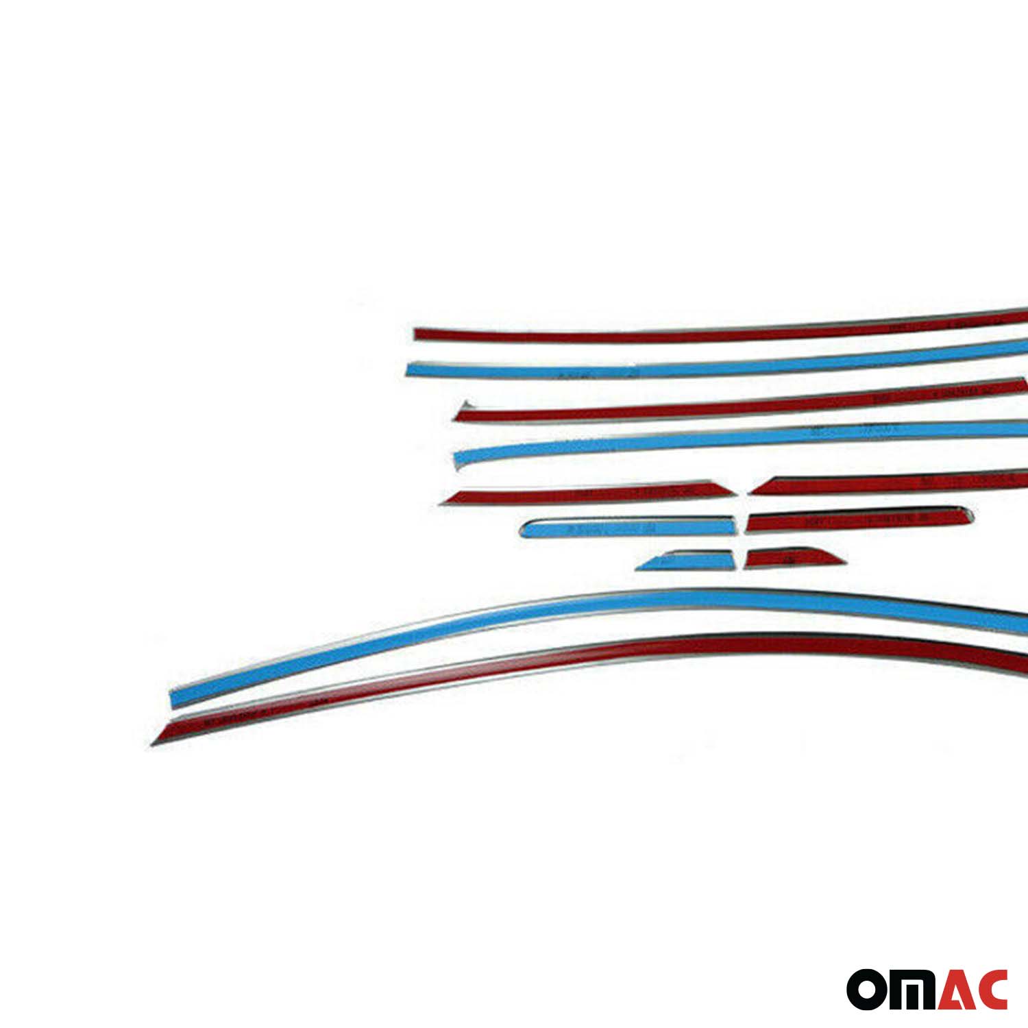 2013-2019 Ford Escape Window Molding Trim Streamer Stainless Steel Silver 12 Pcs