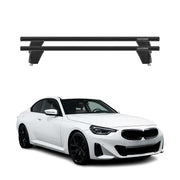Top Roof Racks Cross Bars fits BMW 4 Series G22 Coupé 2021-25 Black Aluminium 2x