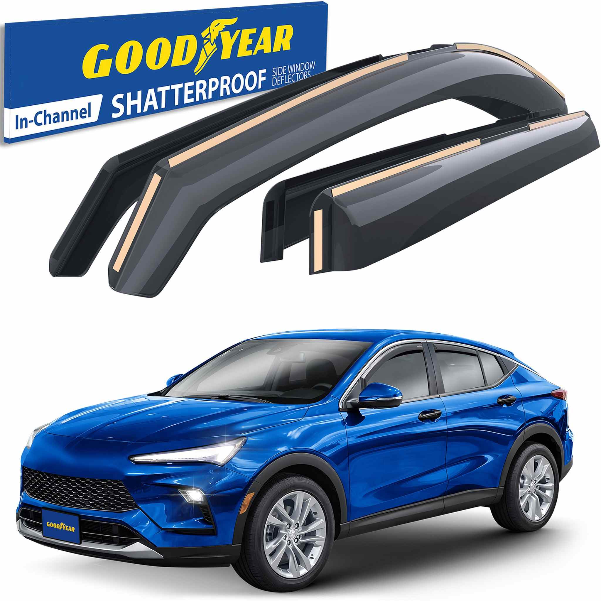 Goodyear Wind Deflectors for Buick Envista 2024-2026 In-channel Premium Smoke 4x