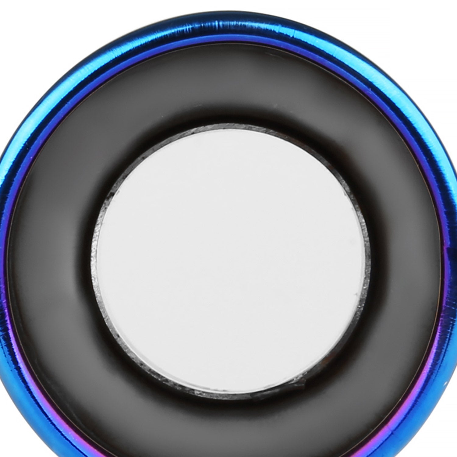 Universal 2.5" Inlet/4.125" Outlet Chrome Steel Angled Burnt Blue Exhaust Tips