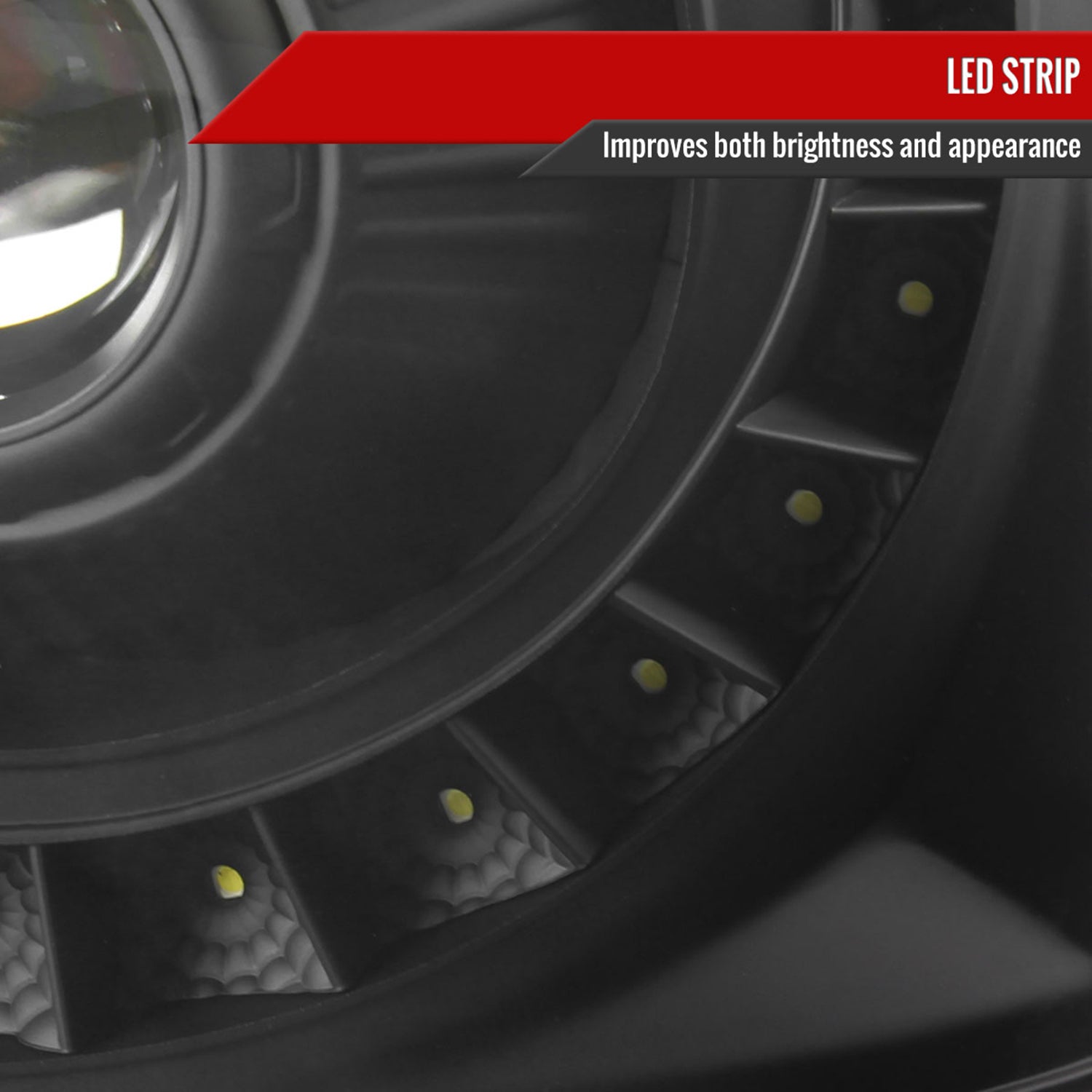 1999-2002 Chevy Silverado 1500 2500/Tahoe Suburban Headlights LED Light Black