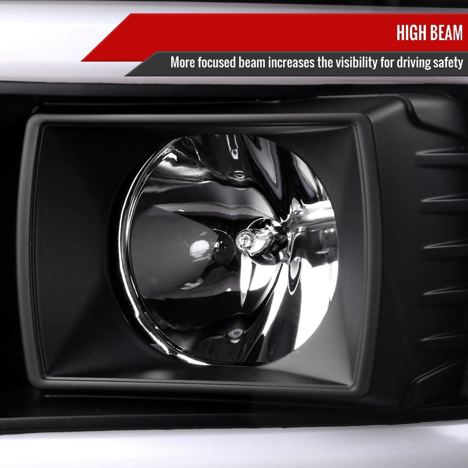 2008-2010 Ford F-250/350/450/550 LED Signal Bar Projector Headlights Black