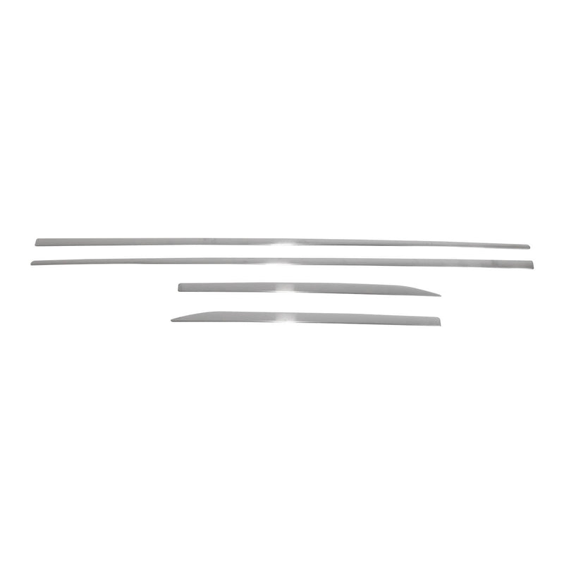 Side Door Molding Trim Skirt Garnish for Audi A3 2015-2020 Steel Silver 4 Pcs