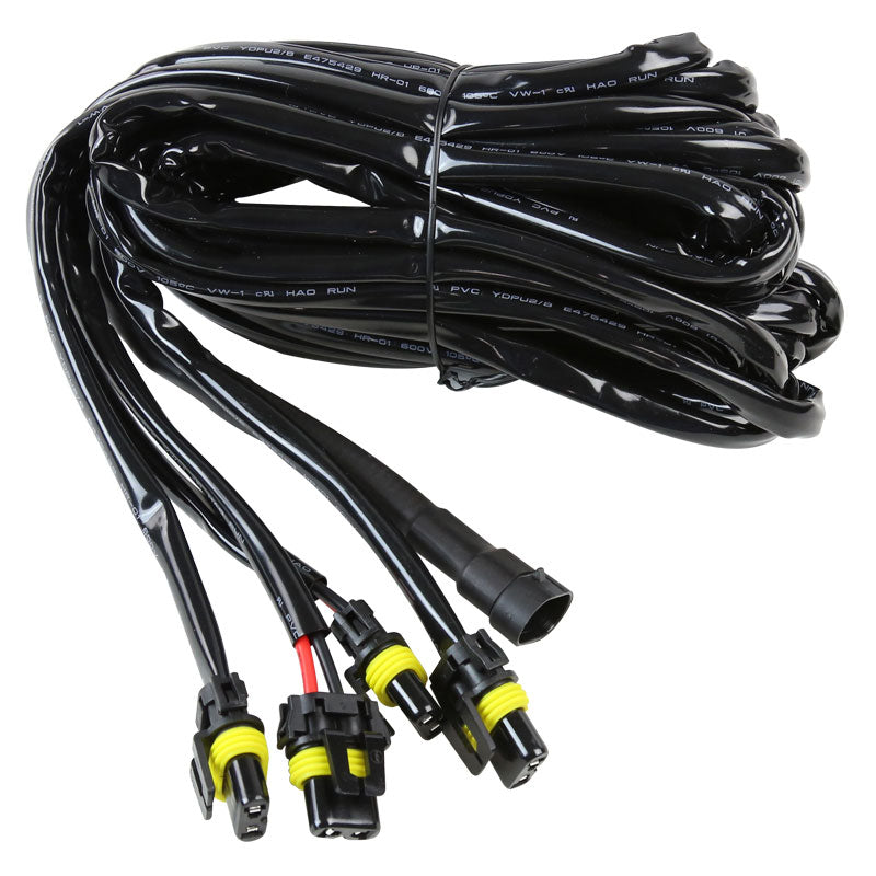 Universal 10' 12 Gauge Fog Lights Wiring Harness w/ 4 Connectors