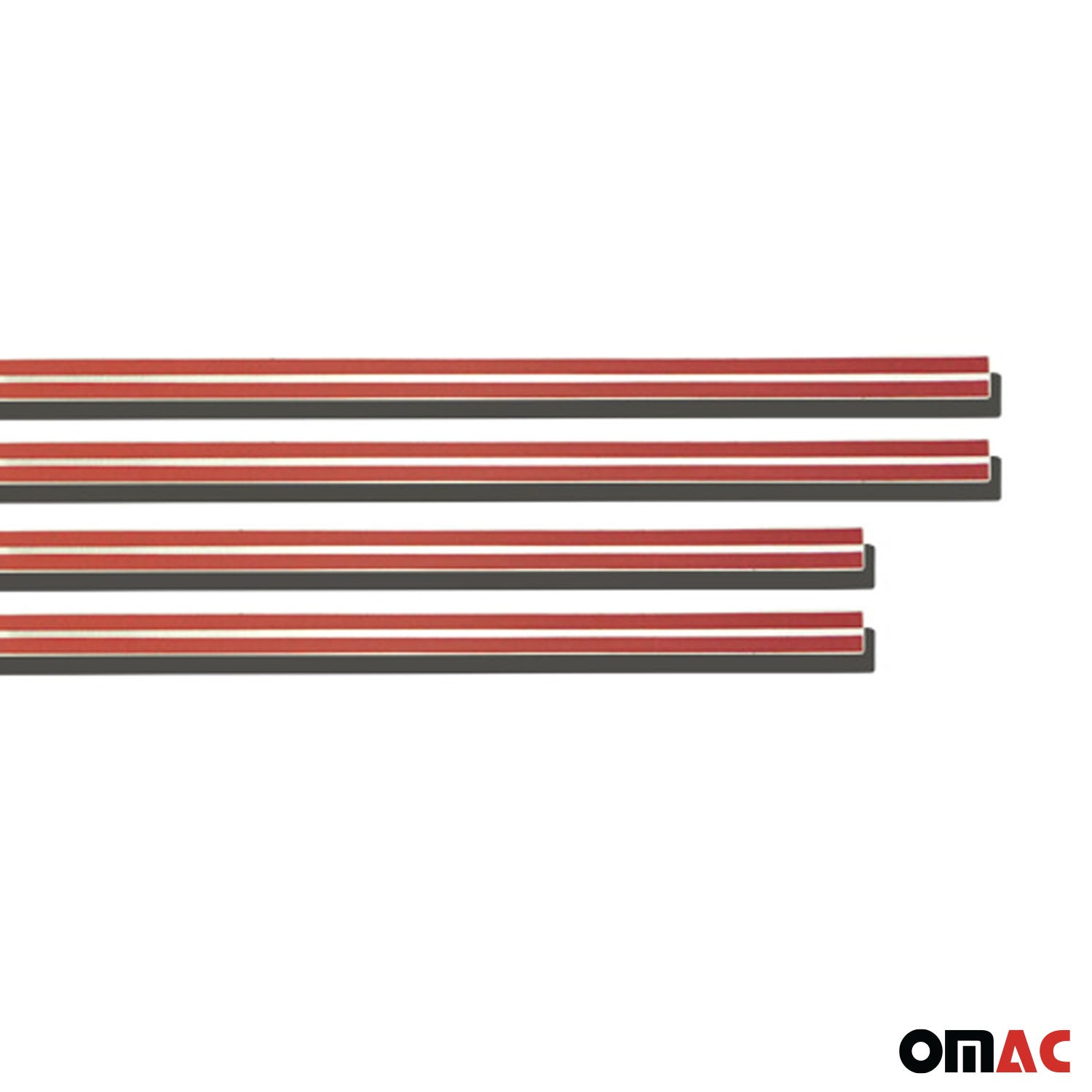 2014-2019 GMC Sierra Crew Cab 1500/2500/3500 Side Door Molding Trim Stainless Steel Silver 4x