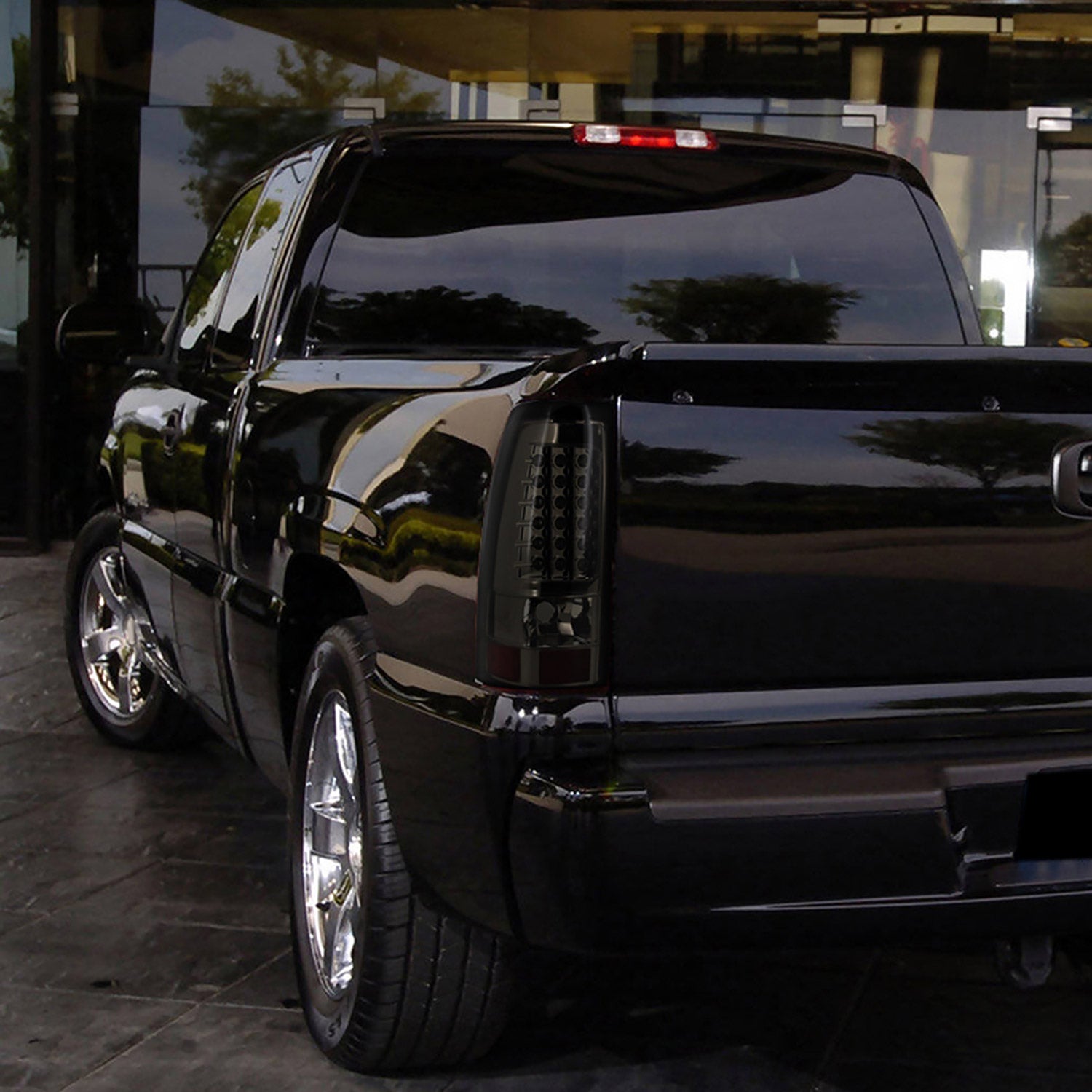 2003-2006 Chevrolet Silverado LED Tail Lights Chrome Housing/Smoke Lens