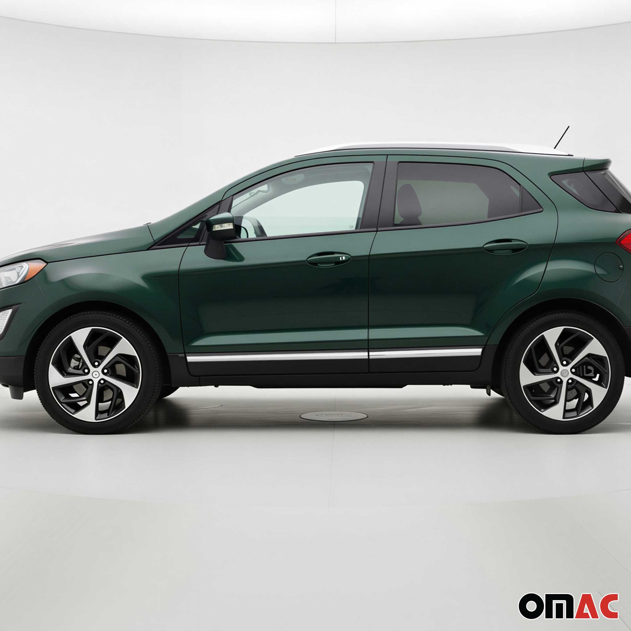 2018-2022 Ford EcoSport Side Door Molding Trim Skirt Garnish Stainless Steel Silver 4Pcs