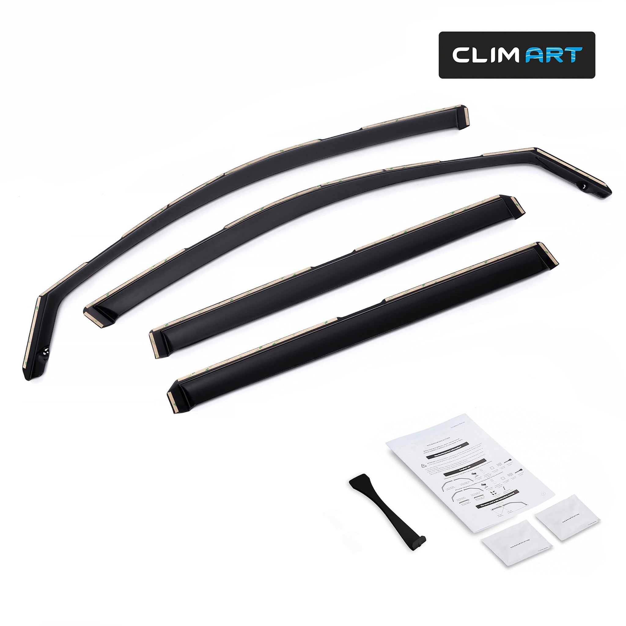 Clim Art Wind Deflectors for Toyota Highlander 2014-2019 Dark Smoke 4Pcs