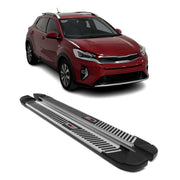 2020-2025 Kia Telluride Side Step Nerf Bar Running Board Silver Black 2x