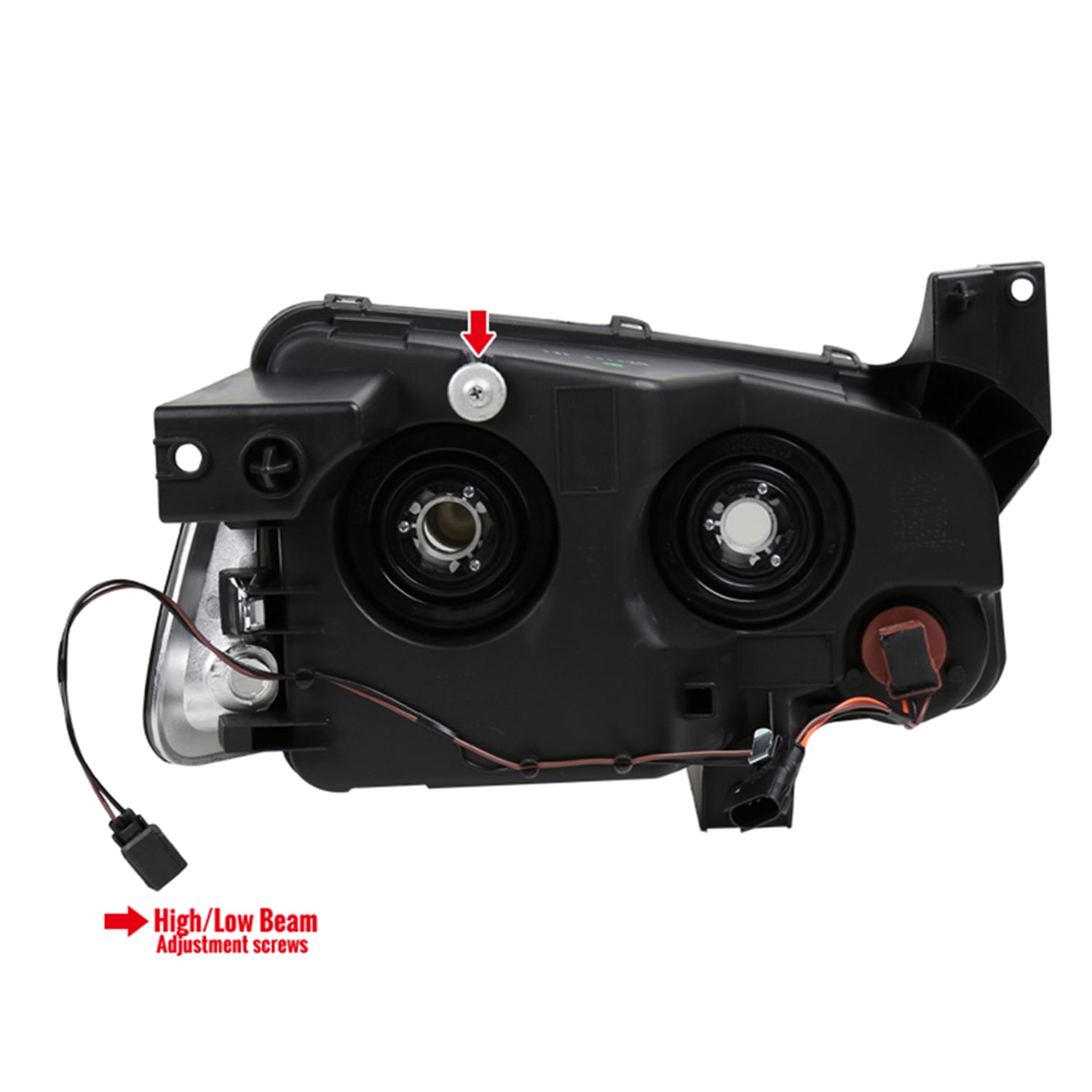 2006-2010 Dodge Charger Factory Headlights w/Corner Lights Matt Black/Clear