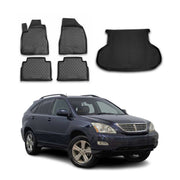 2007-2009 Lexus RX350 Floor Mats & Cargo Liner Full Set All Weather Black
