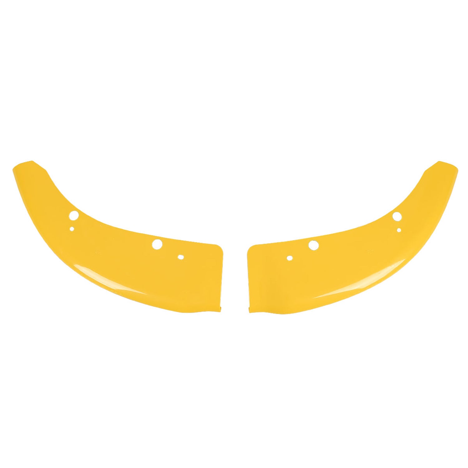 2015-2019 Dodge Charger SRT Glossy Yellow ABS 2PC Front Bumper Lip Splitters